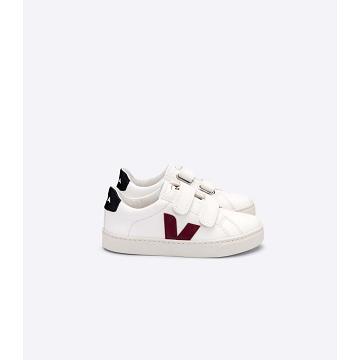 Kids' Veja ESPLAR CHROMEFREE Shoes White/Black/Red | SG 727FDN